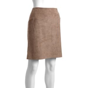 BCBG mocha | tan faux suede short skirt